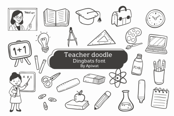 Teacher Doodle: Elevate Educational Design with Charming Iconography
